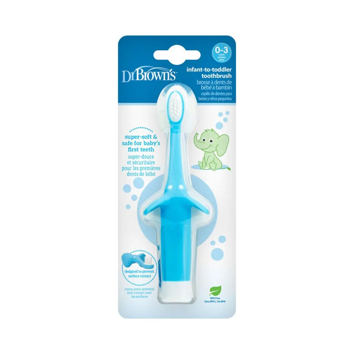 Dr. Brown's Infant-To-Toddler Toothbrush (Blue Elephant)