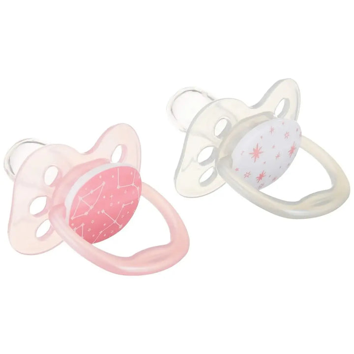 Dr. Brown's Advantage Pacifiers Stage 1 Pack Of 2 (Pink Stars)