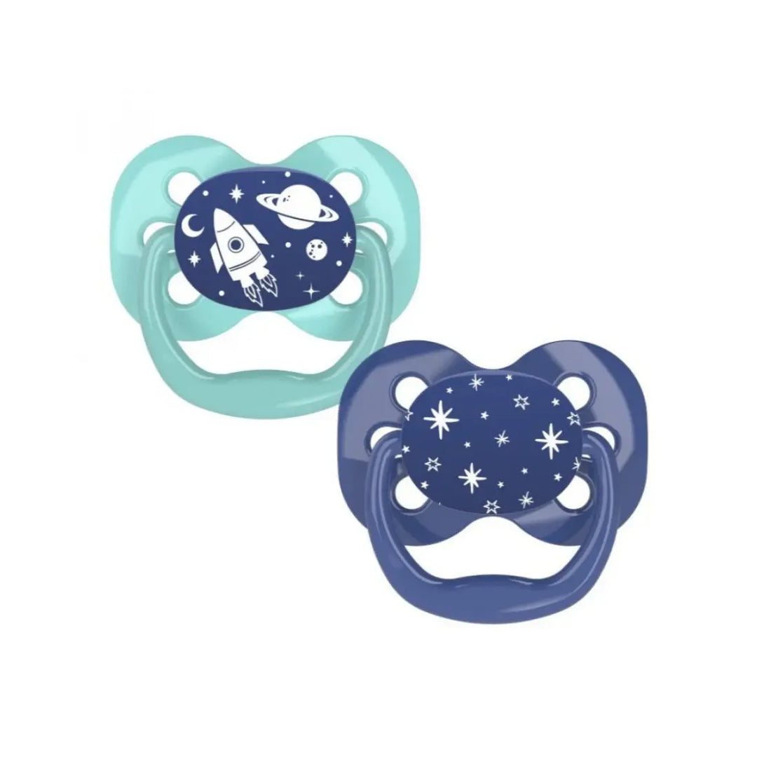 Dr. Brown's Advantage Pacifiers Stage 1 Pack Of 2 (Blue Space)