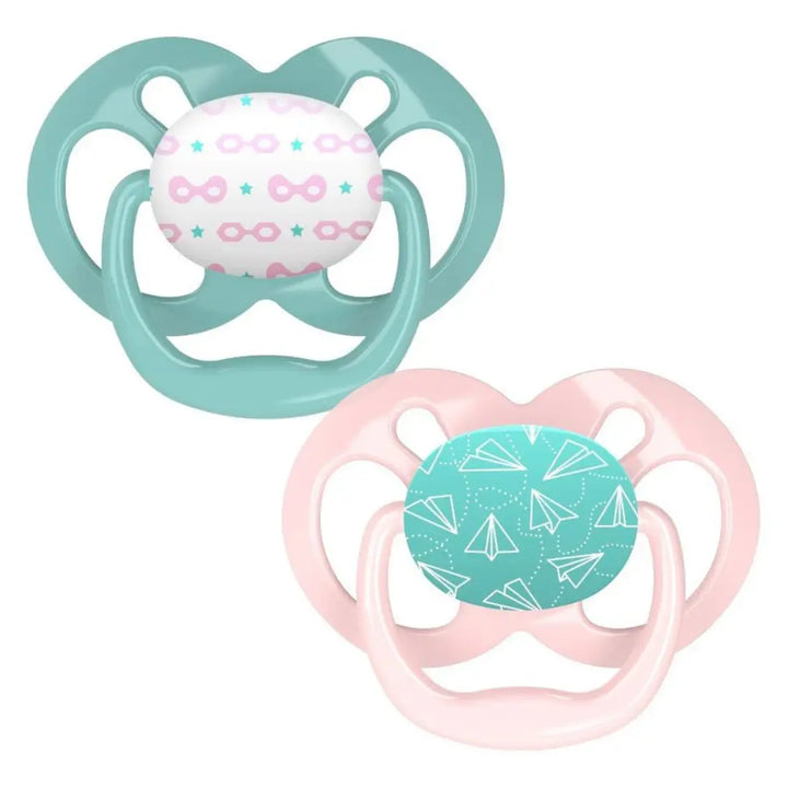 Dr. Brown's Advantage Pacifiers Stage 2 Pack Of 2 (Pink Airplanes)