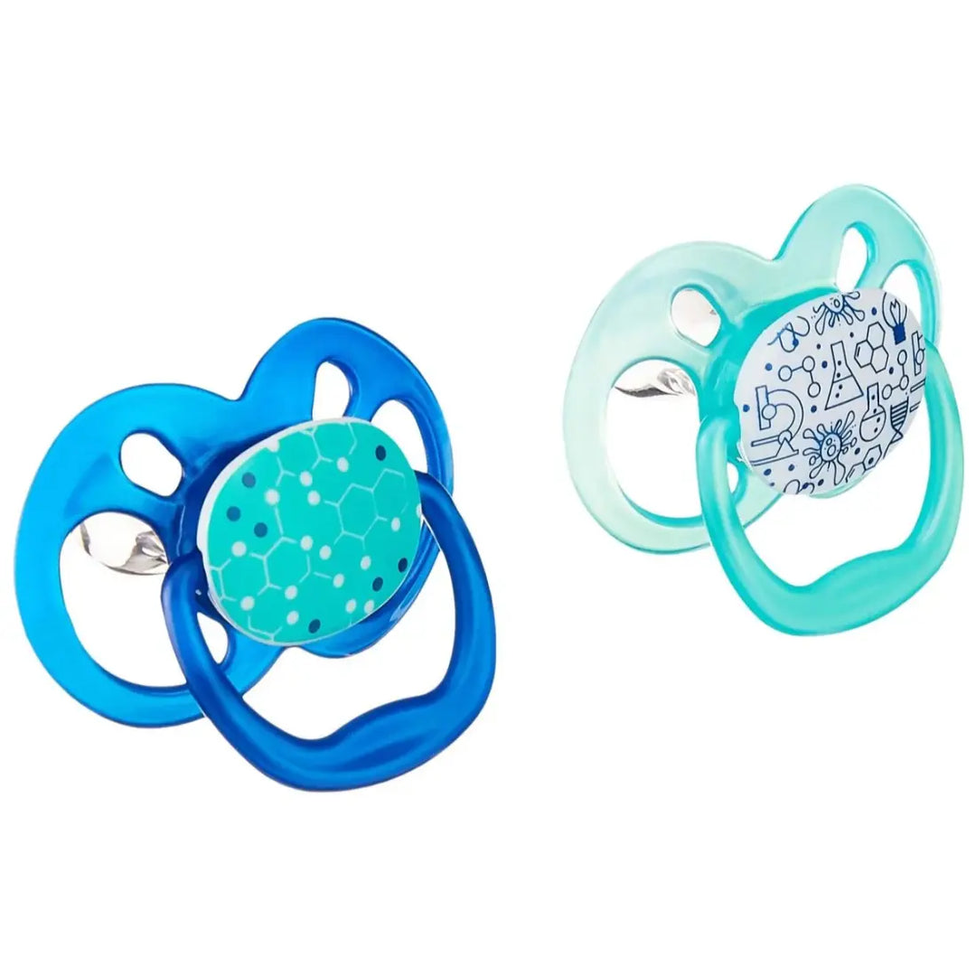 Dr. Brown's Advantage Pacifiers Stage 2 Pack Of 2 (Blue Chemistry)