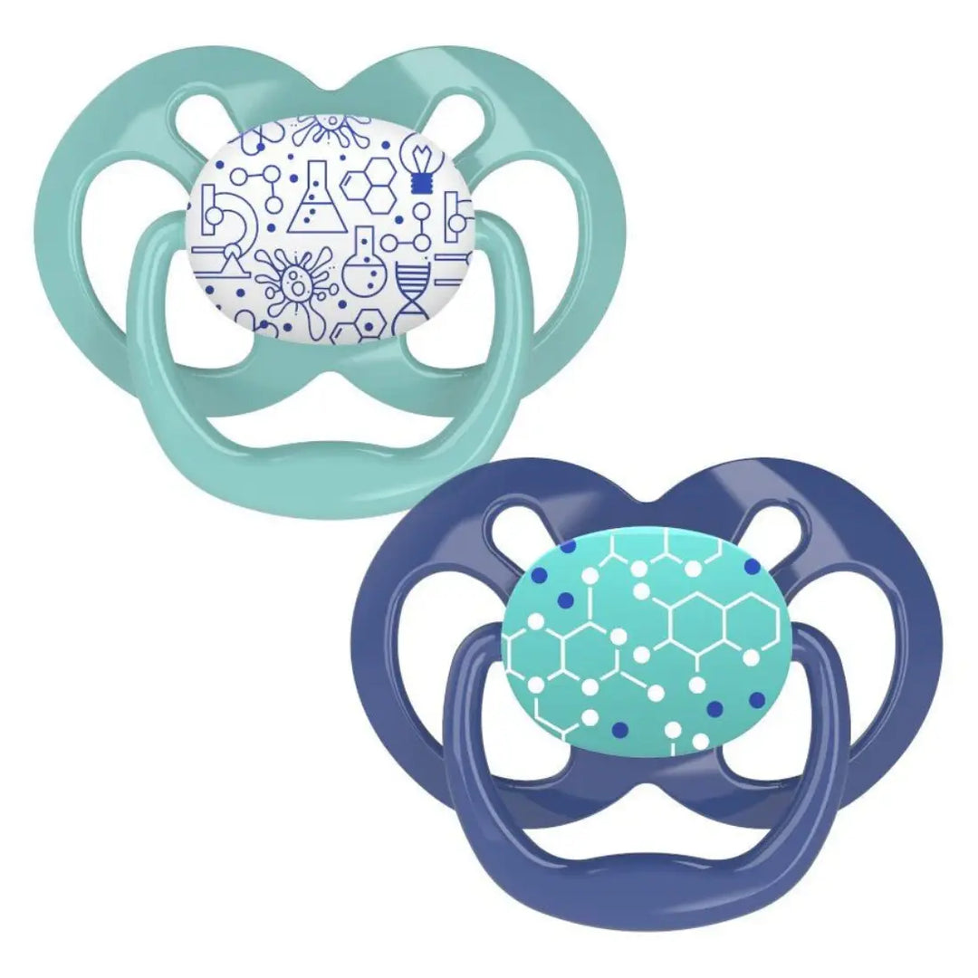 Dr. Brown's Advantage Pacifiers Stage 2 Pack Of 2 (Blue Chemistry)