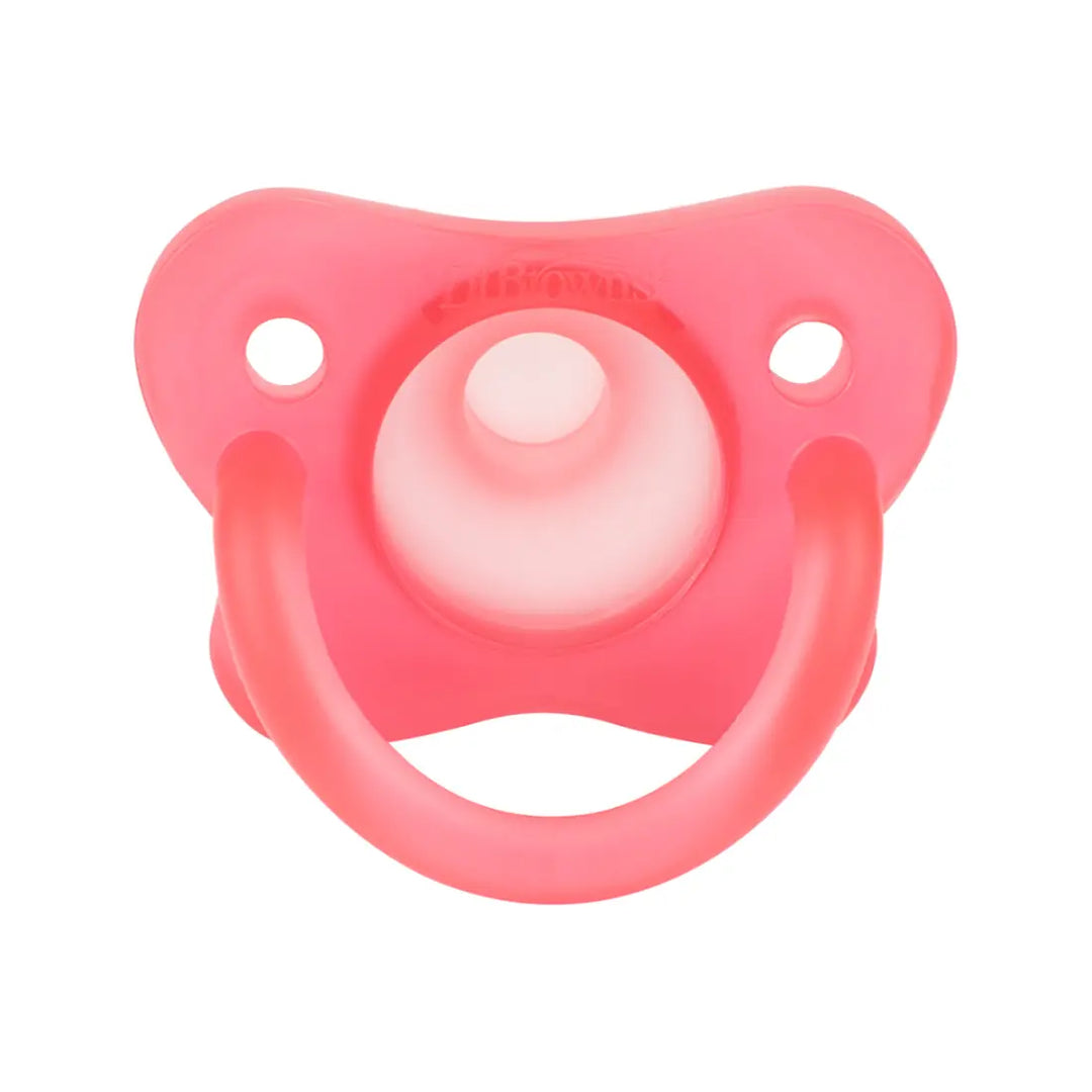 Dr. Brown's Happy Paci Silicone One-Piece Soother 0-6M (Pink)