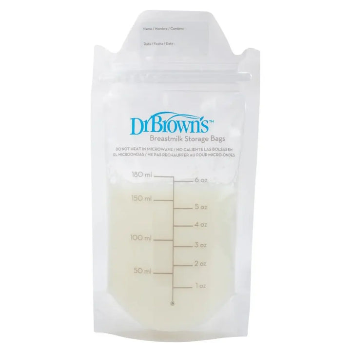 Dr. Brown's Breastmilk Storage Bags - 25 Pack (Transparent)