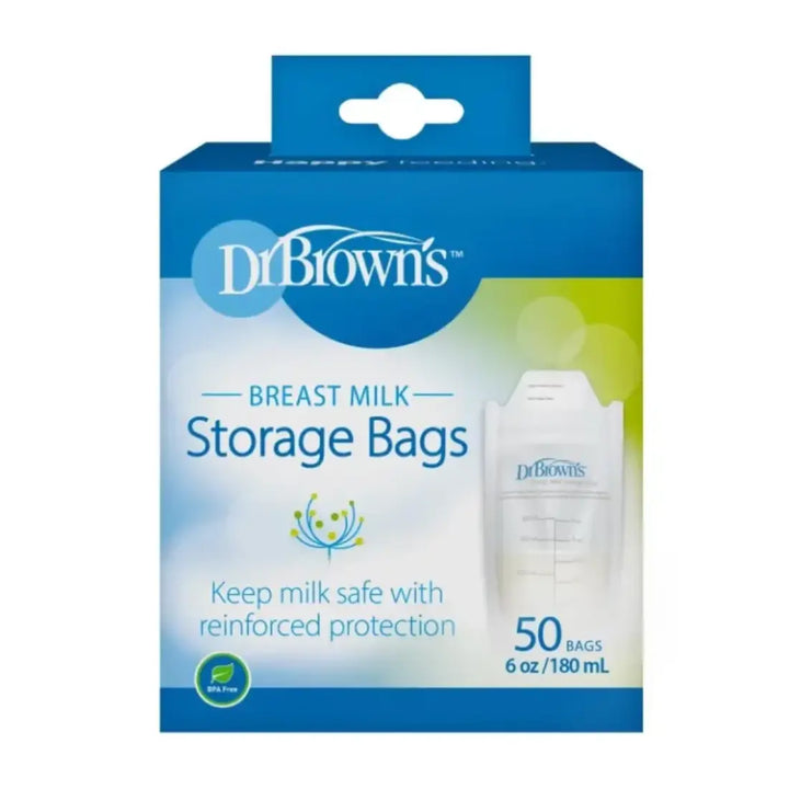 Dr. Brown's Breastmilk Storage Bags - 50 Pack (Tansparent)