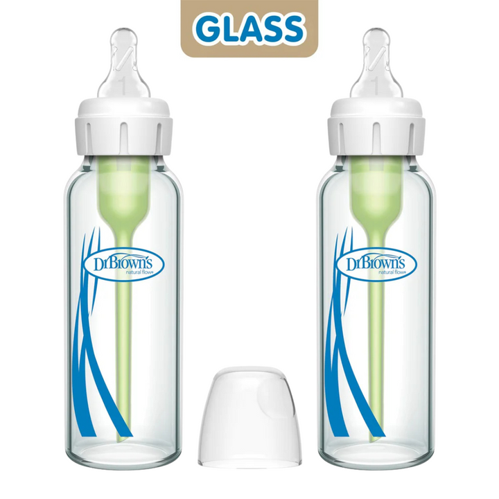 Dr. Brown's Natural Flow Anti-Colic Options+ Narrow Glass Bottle 8 oz/250 ml