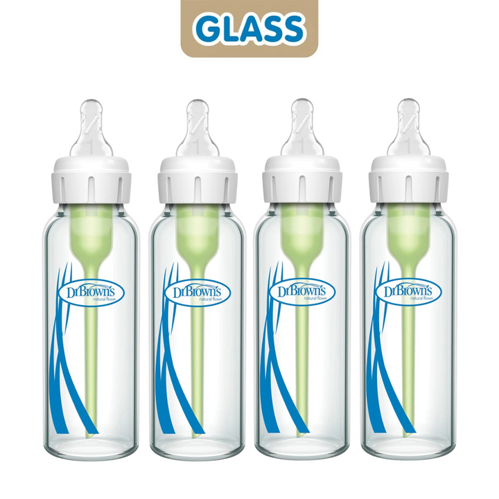 Dr. Brown's Natural Flow Anti-Colic Options+ Narrow Glass Bottle 8 oz/250 ml