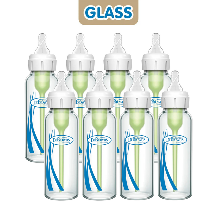 Dr. Brown's Natural Flow Anti-Colic Options+ Narrow Glass Bottle 8 oz/250 ml