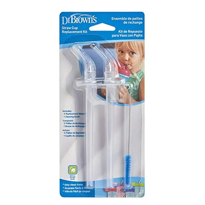 Dr. Brown's Insulated Straw Cup Replacement Kit 2 Pack (Transparent)