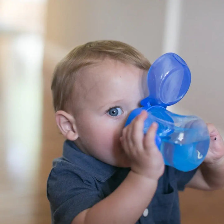 Dr. Brown's Soft-Spout Transition Cup W/ Handles (Blue Deco)