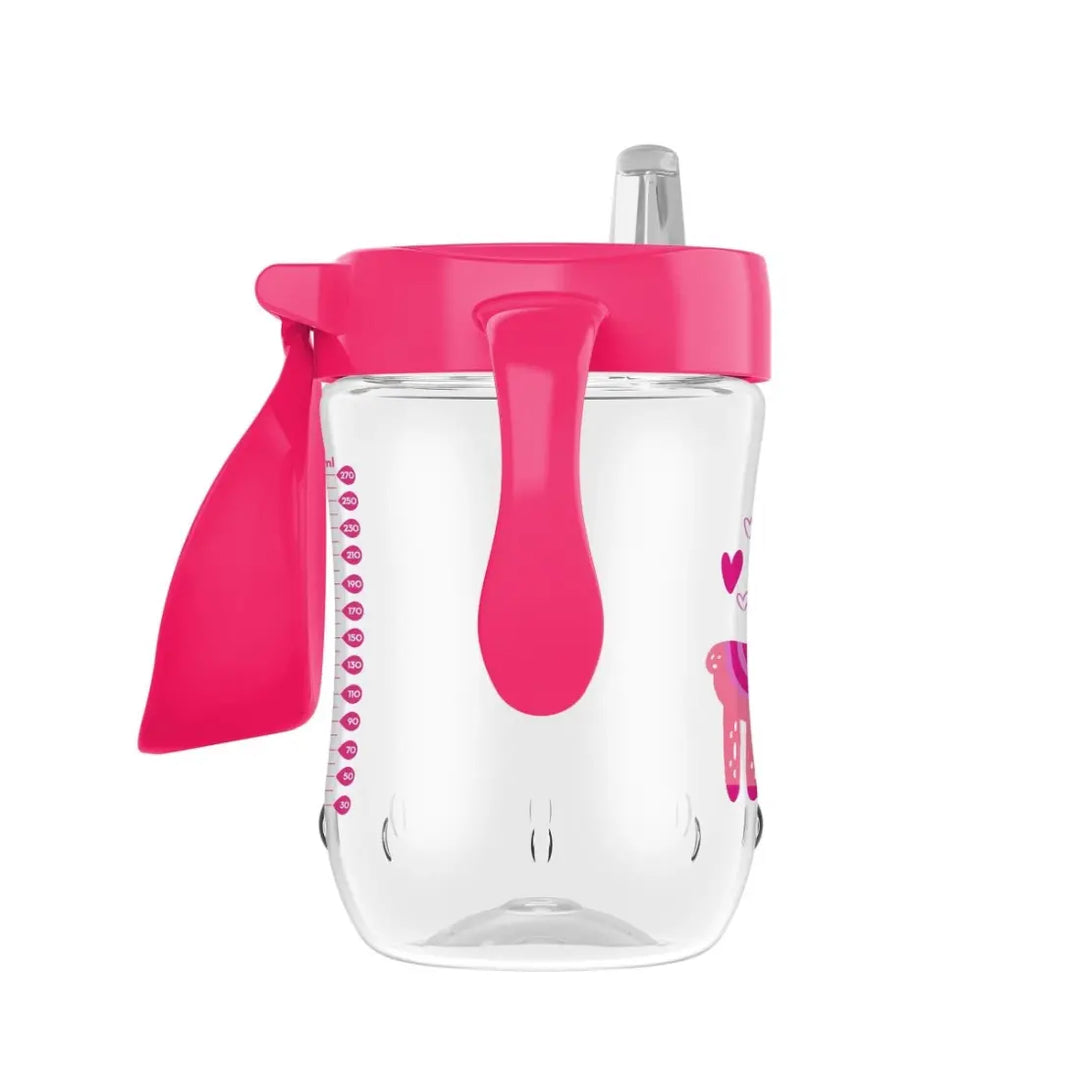 Dr. Brown's Soft-Spout Toddler Cup W/ Handles (Pink Llama Deco)