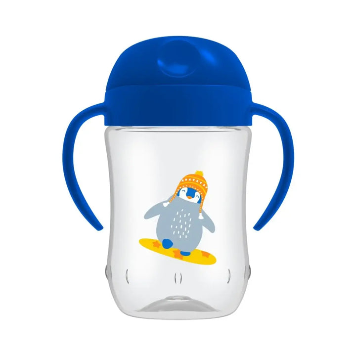 Dr. Brown's Soft-Spout Toddler Cup W/ Handles (Blue Penguin Deco)