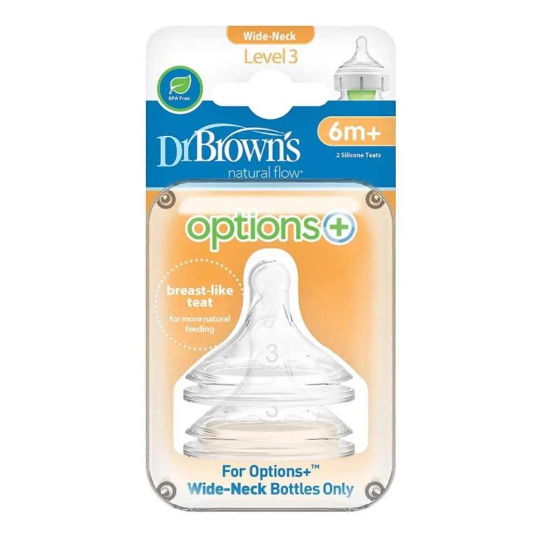 Dr. Brown's Level 3 Wide-Neck Silicone Nipple