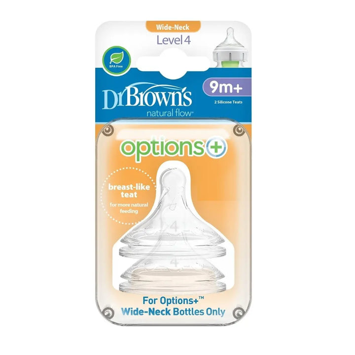 Dr. Brown's Level 4 Wide-Neck Silicone Nipple