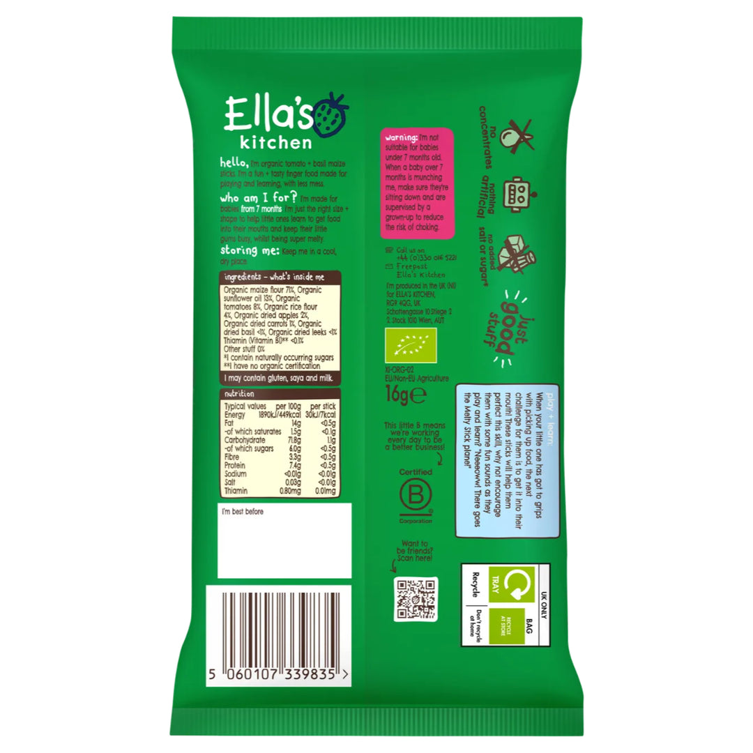 Ella's Kitchen Melty Sticks Tomato + Basil (16g)