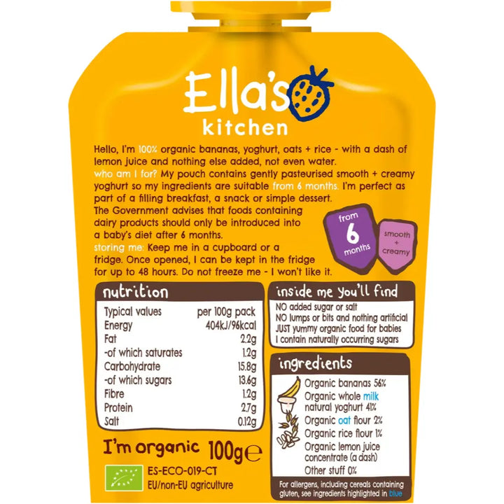 Ella's Kitchen Puree Banana Baby Brekkie (100g)