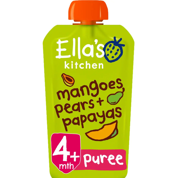 Ella's Kitchen Puree Mangoes, Pears + Papayas (120g)