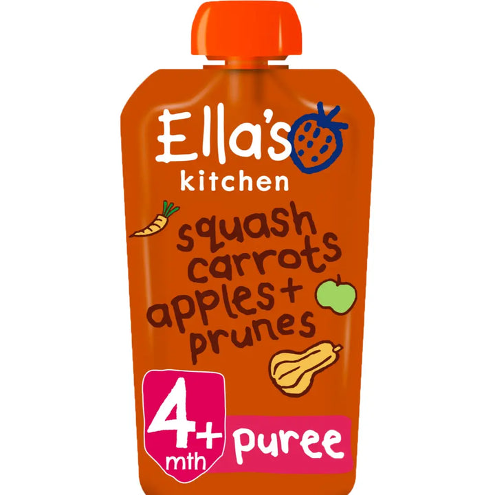 Ella's Kitchen Puree Squash, Carrots, Apples + Prunes (120g)