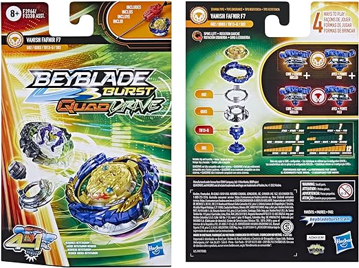 Beyblade Burst QuadDrive Vanish Fafnir F7 Starter Pack