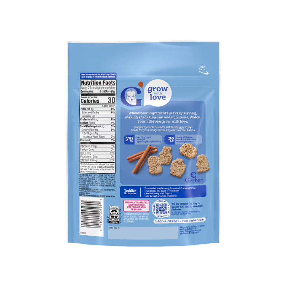 Gerber Animal Crackers Cinnamon Graham (170g)