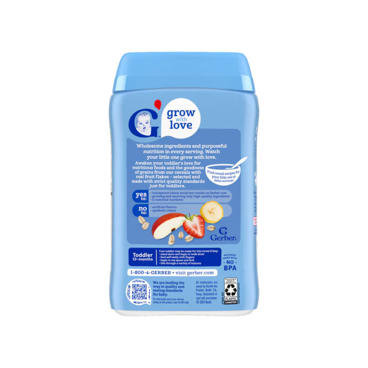 Gerber Cereal Hearty Bits Multigrain, Banana, Apple & Strawberry (227g)