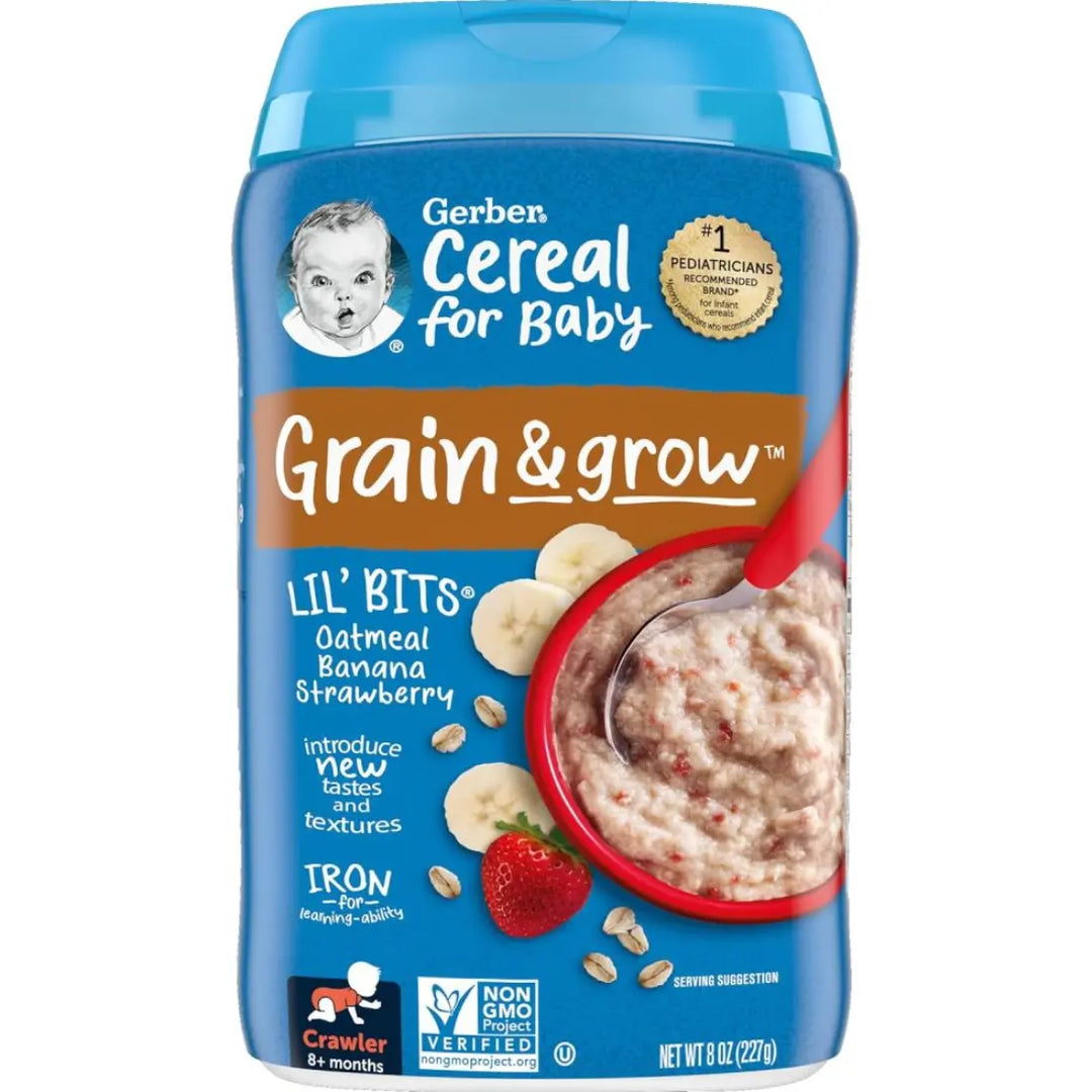 Gerber Cereal Lil' Bits Oatmeal, Banana & Strawberry (227g)