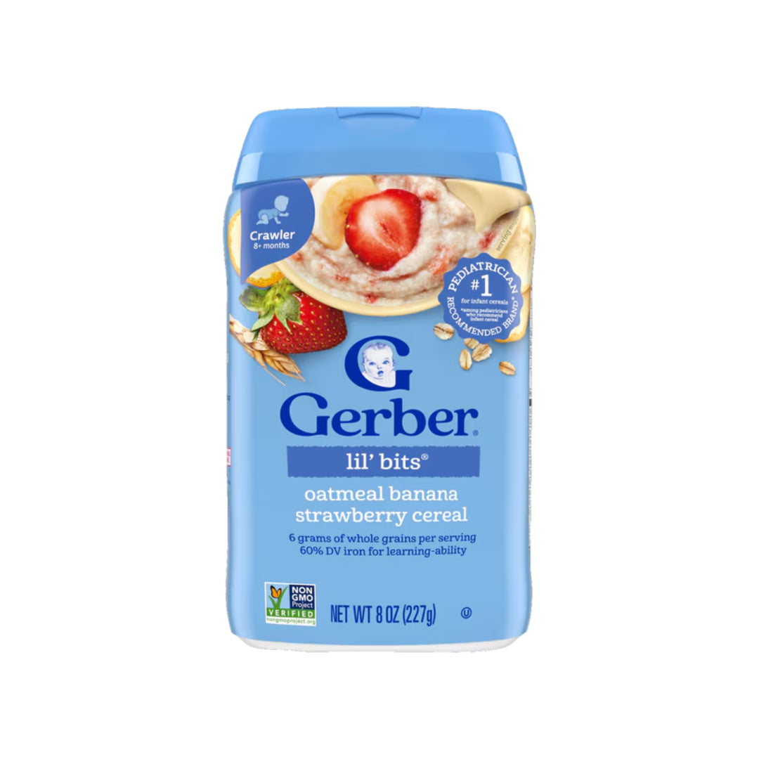 Gerber Cereal Lil' Bits Oatmeal, Banana & Strawberry (227g)