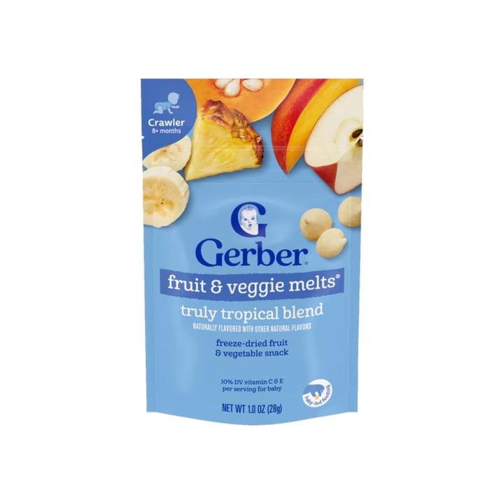 Gerber Fruit &amp; Veggie Melts Truly Tropical Blend (28g)