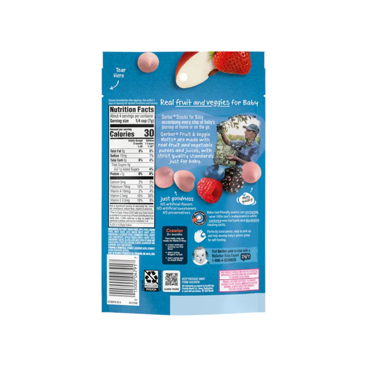 Gerber Fruit & Veggie Melts Very Berry Blend (28g)