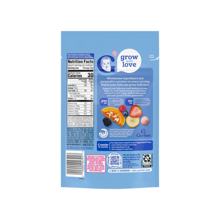 Gerber Fruit &amp; Veggie Melts Very Berry Blend (28g)