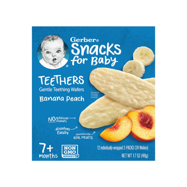 Gerber Teethers Gentle Teething Wafers Banana and Peach (48g)