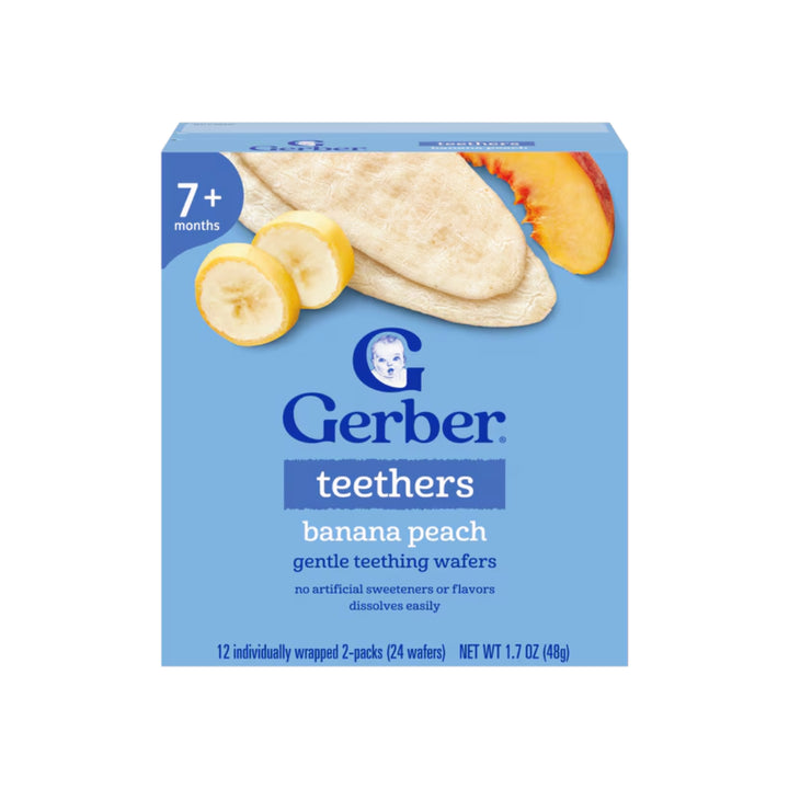 Gerber Teethers Gentle Teething Wafers Banana and Peach (48g)