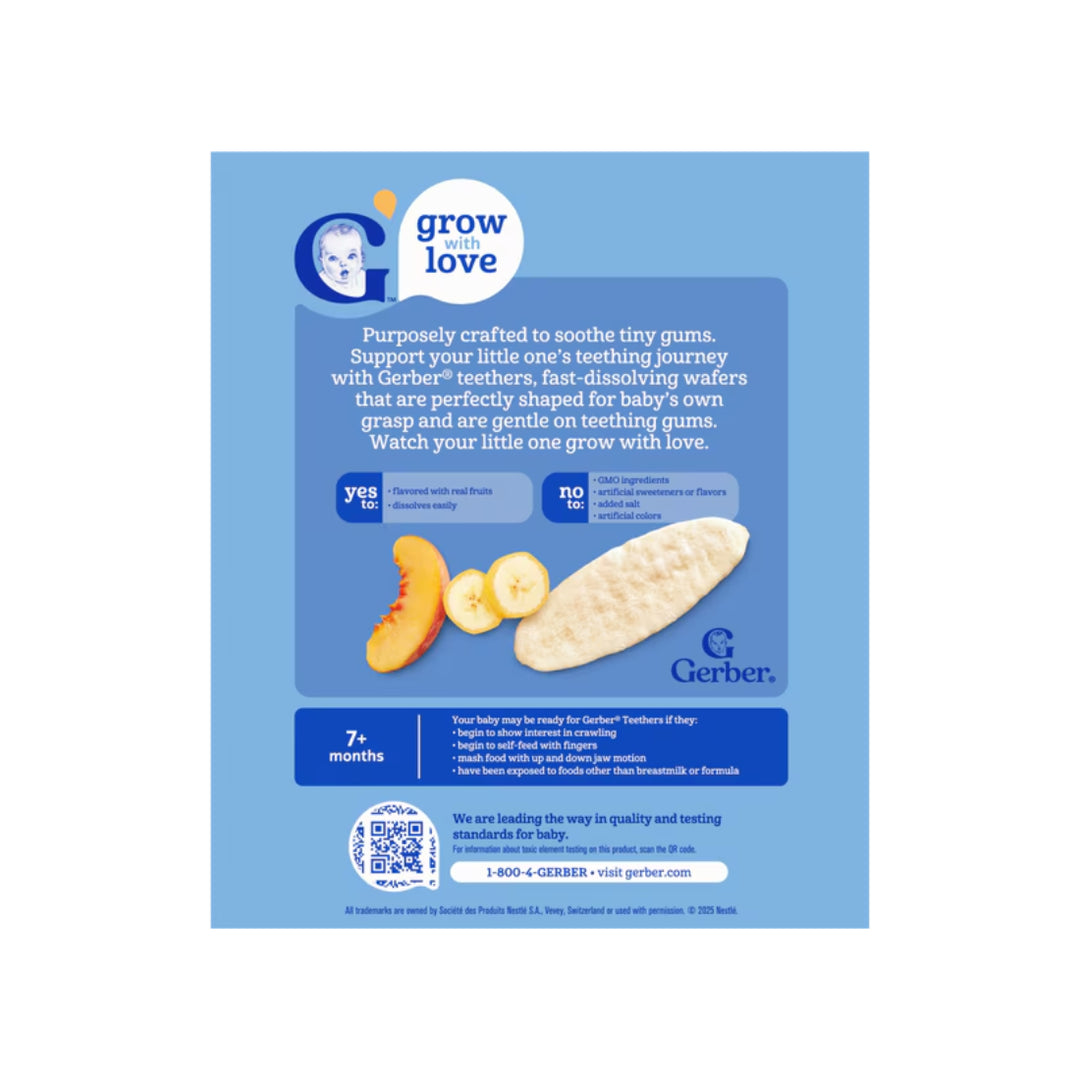 Gerber Teethers Gentle Teething Wafers Banana and Peach (48g)