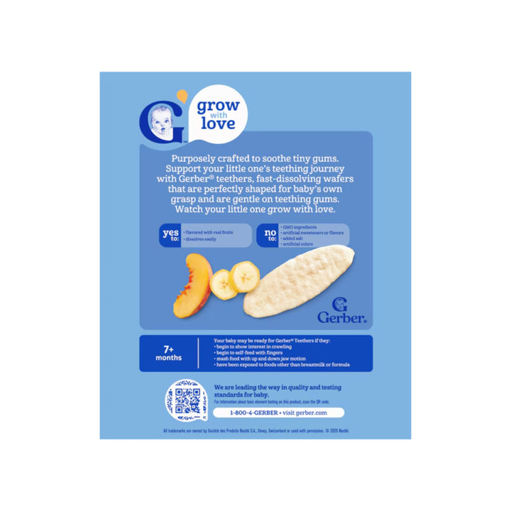 Gerber Teethers Gentle Teething Wafers Banana and Peach (48g)