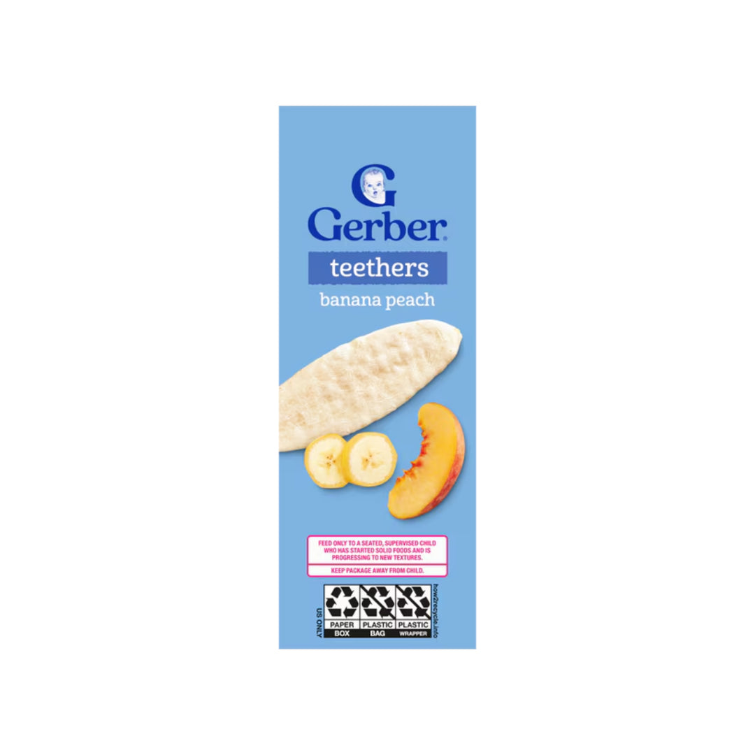 Gerber Teethers Gentle Teething Wafers Banana and Peach (48g)