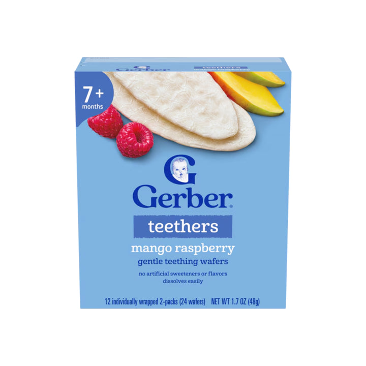 Gerber Teethers Gentle Teething Wafers Mango and Raspberry (48g)