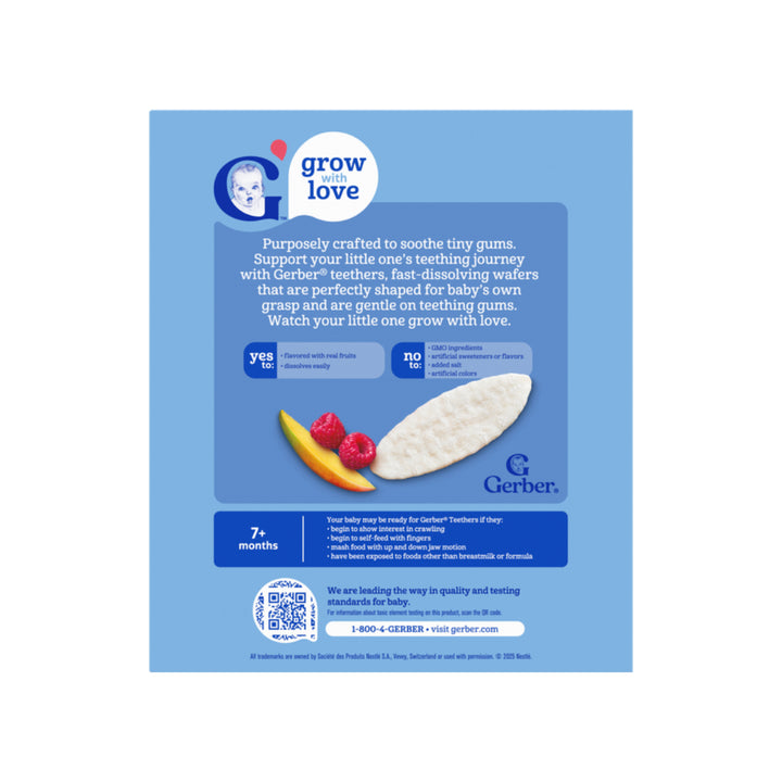 Gerber Teethers Gentle Teething Wafers Mango and Raspberry (48g)