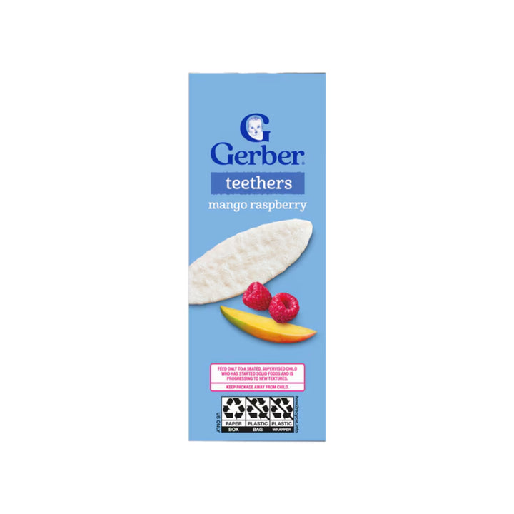 Gerber Teethers Gentle Teething Wafers Mango and Raspberry (48g)