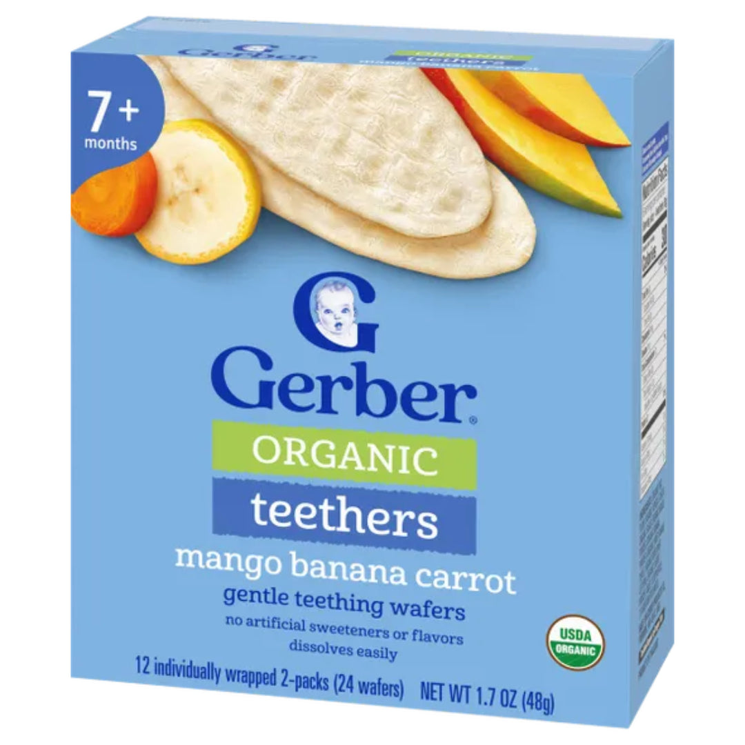 Gerber Teethers Gentle Teething Wafers Organic Mango Banana Carrot (48g)