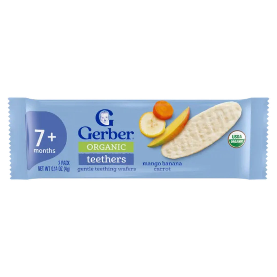 Gerber Teethers Gentle Teething Wafers Organic Mango Banana Carrot (48g)