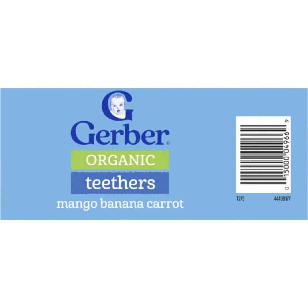 Gerber Teethers Gentle Teething Wafers Organic Mango Banana Carrot (48g)