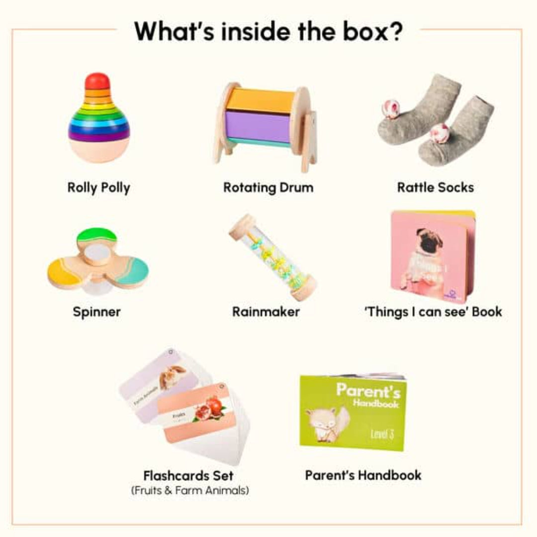 Curious Cub The Reacher Montessori Box - 5 Months+ (Level 3)