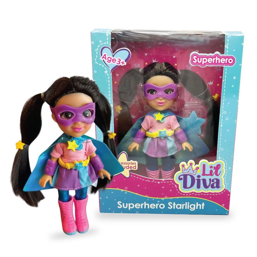 Li'l Diva Superhero - Starlight, 6" Doll