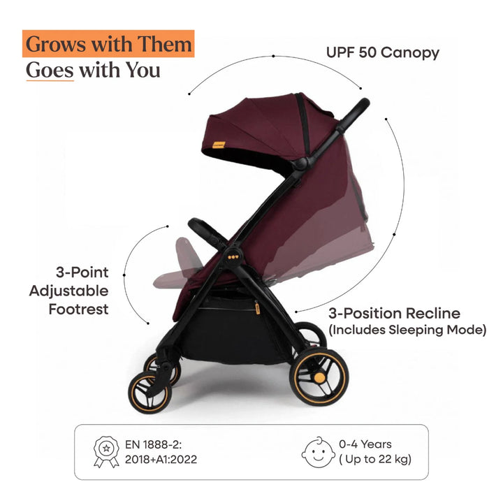 Loopie Hop | 0-4 Years | Travel Friendly Cabin Stroller