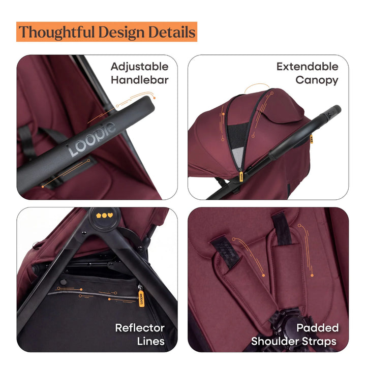 Loopie Hop | 0-4 Years | Travel Friendly Cabin Stroller