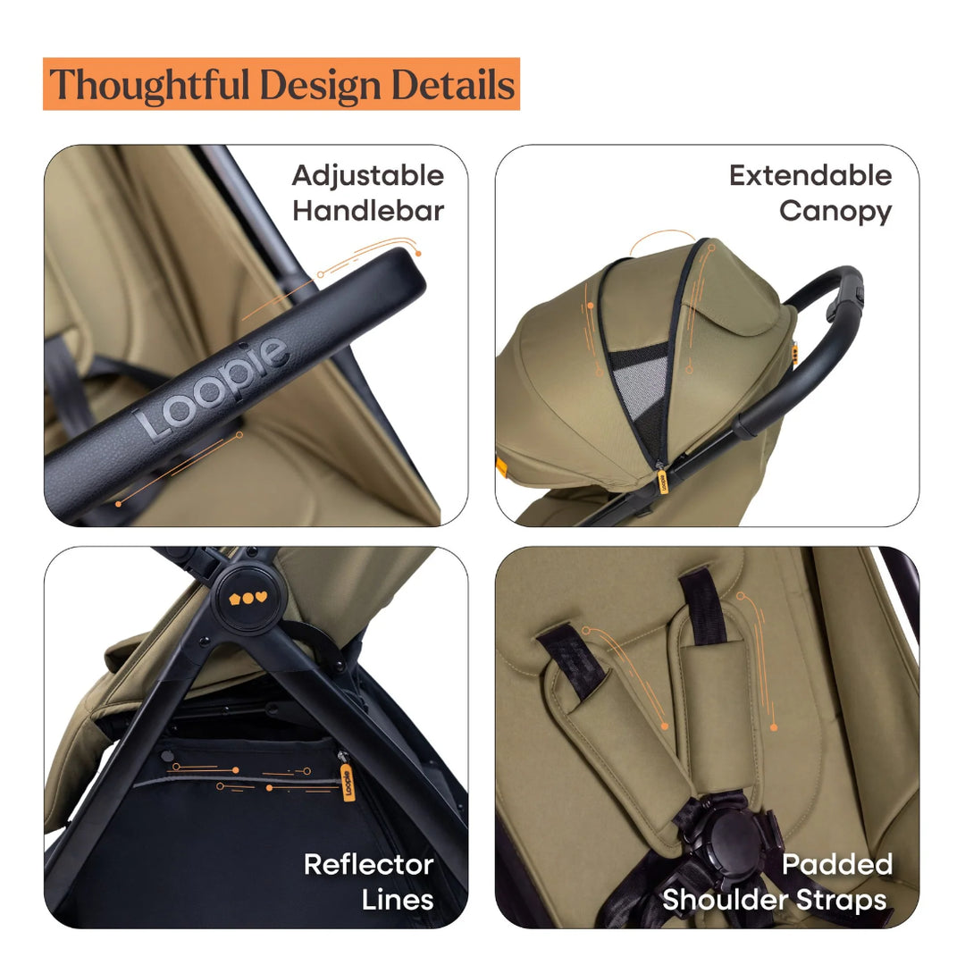 Loopie Hop | 0-4 Years | Travel Friendly Cabin Stroller