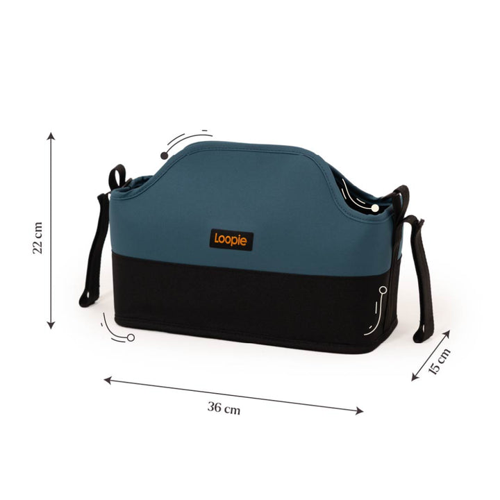 Loopie Organiser Bag | Baby Stroller Organiser Bag | Magnetic Closure | Baby Caddy Bag