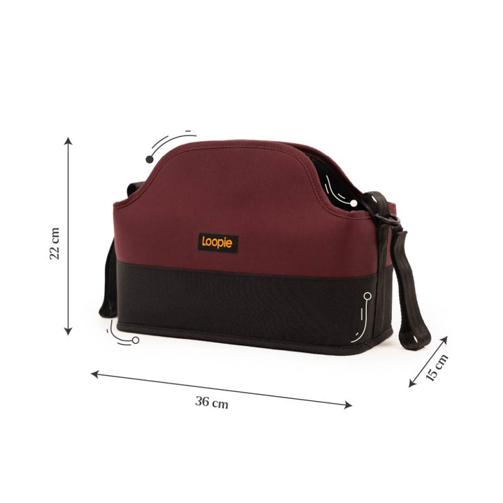 Loopie Organiser Bag | Baby Stroller Organiser Bag | Magnetic Closure | Baby Caddy Bag