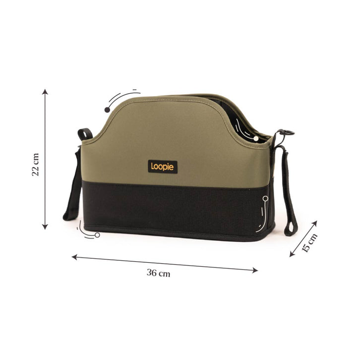 Loopie Organiser Bag | Baby Stroller Organiser Bag | Magnetic Closure | Baby Caddy Bag