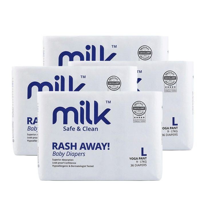 MILK Baby Diaper Yoga Pant Size 4 (L) (36 pcs) (9-17 kg)
